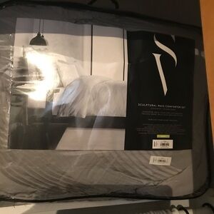 Kohl's Sculptural Wave Comforter Set - Silver Gray